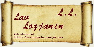 Lav Lozjanin vizit kartica